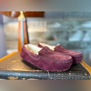 NWOT Nuknuuk Marco Sheepskin Slippers Loafers in Abergine